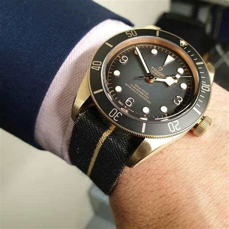 tudor black bay bronze nato strap|tudor black bay strap size.